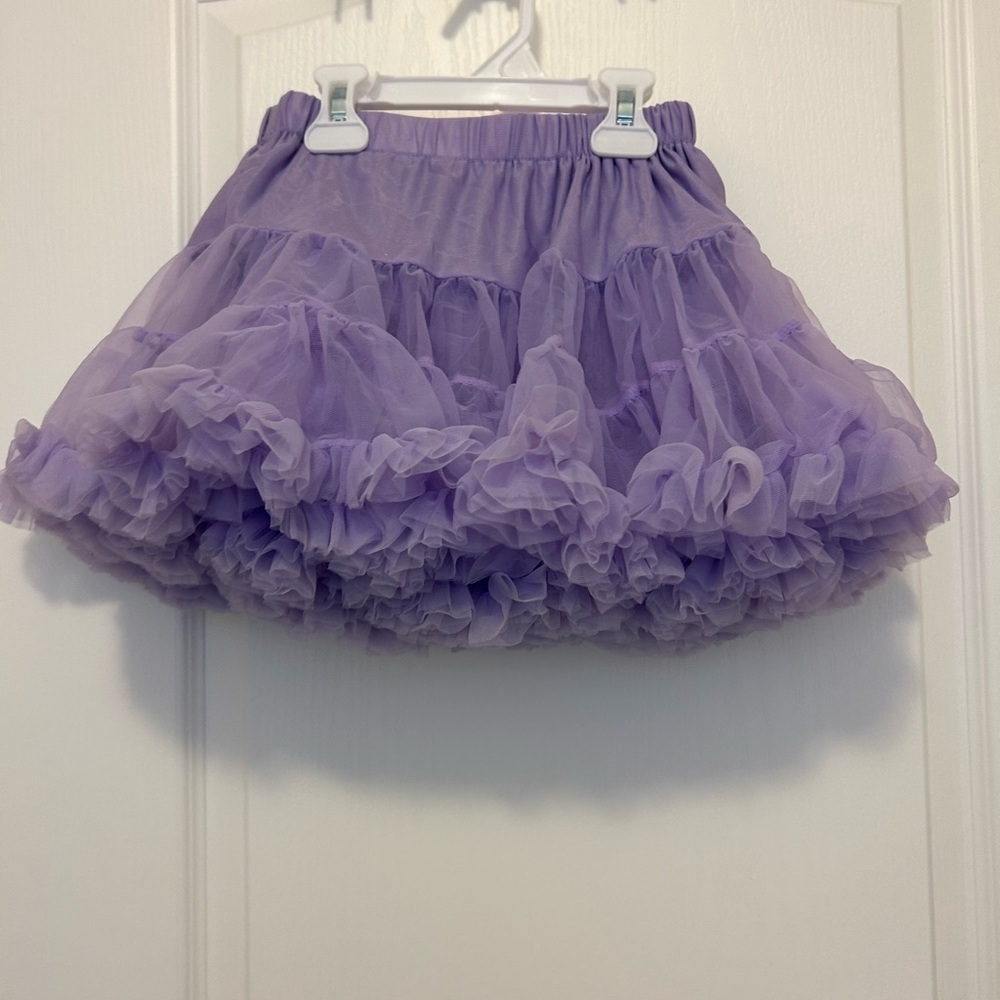 Girl Purple Tulle Skirt with Ribbon - Picture 5 of 5